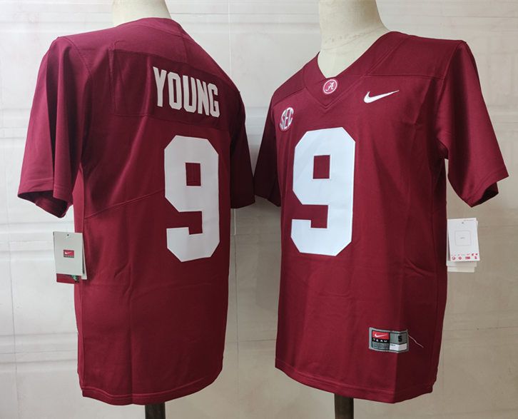 Men Alabama Crimson Tide #9 Young Red 2024 Nike Vapor NCAA Jersey